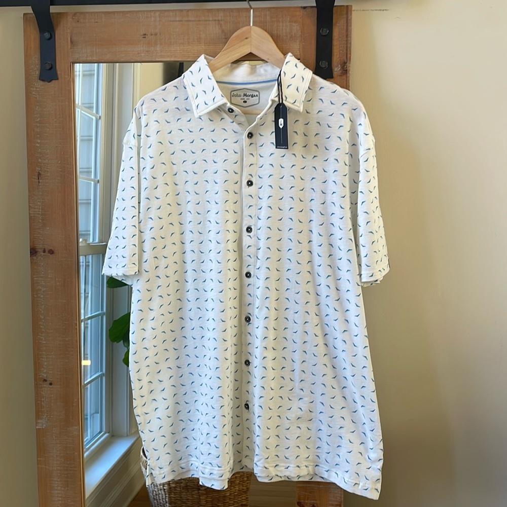 NWT John Morgan Sportswear Sea Island Sport Shirt Size XL